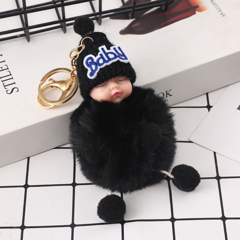 Sleeping Baby Keychain cute Little Babies Charm Keychains purse