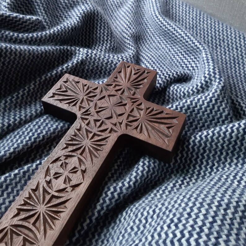 Handmade Wood Cross Wall Hanging Wood Cross Carved Wood Wall Etsy