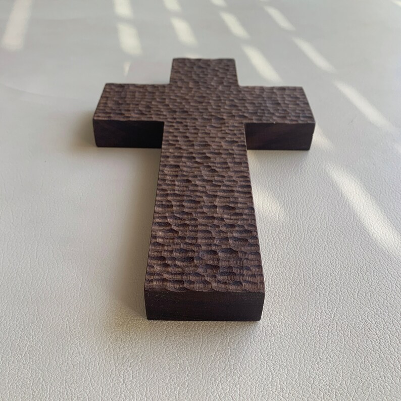 Handmade Wood Cross Wall Hanging Wood Cross Carved Wood Wall Etsy