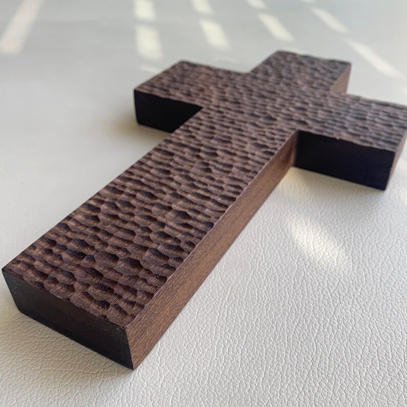 Handmade Wood Cross Wall Hanging Wood Cross Carved Wood Wall Etsy