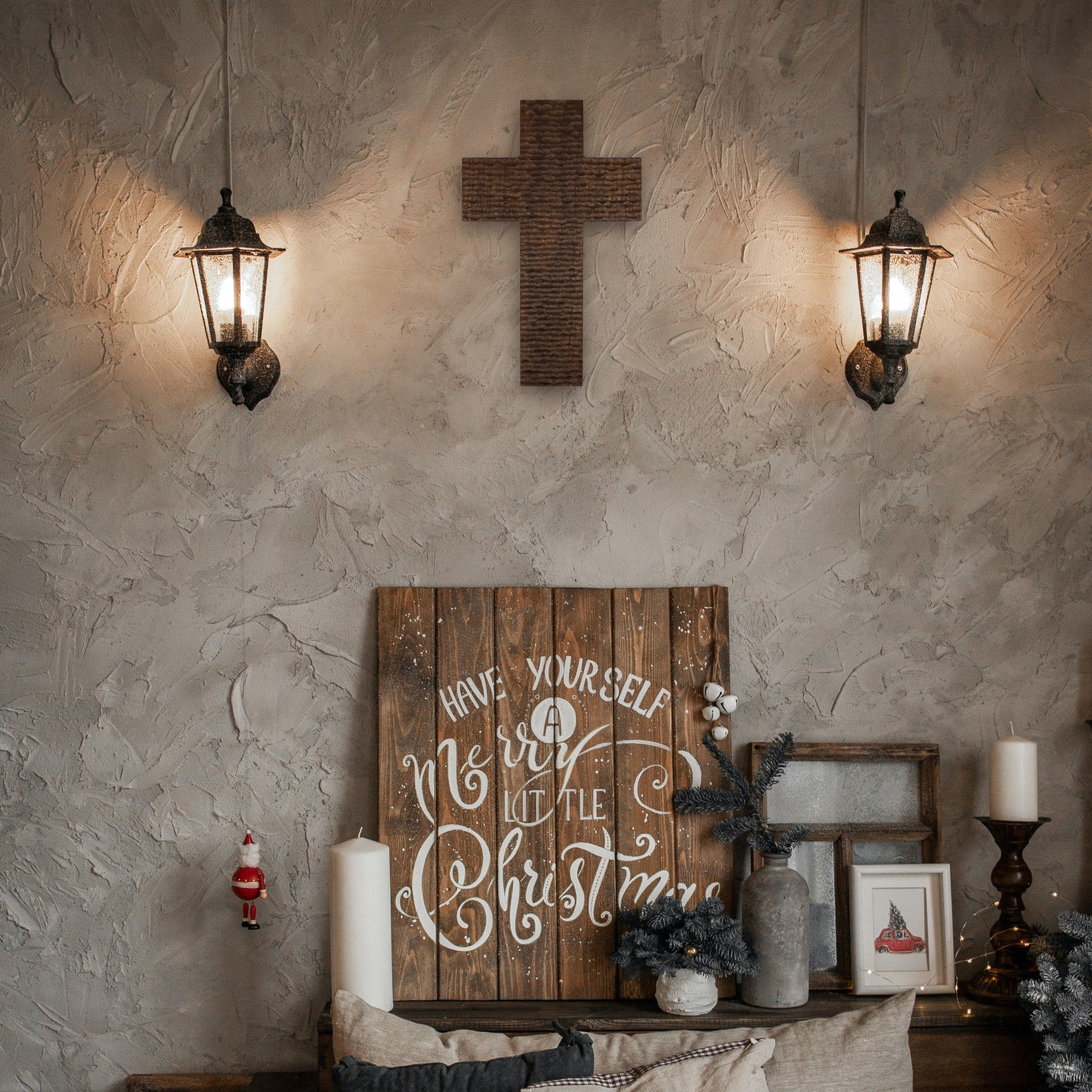 Handmade Wood Cross Wall Hanging Wood Cross Carved Wood Wall Etsy