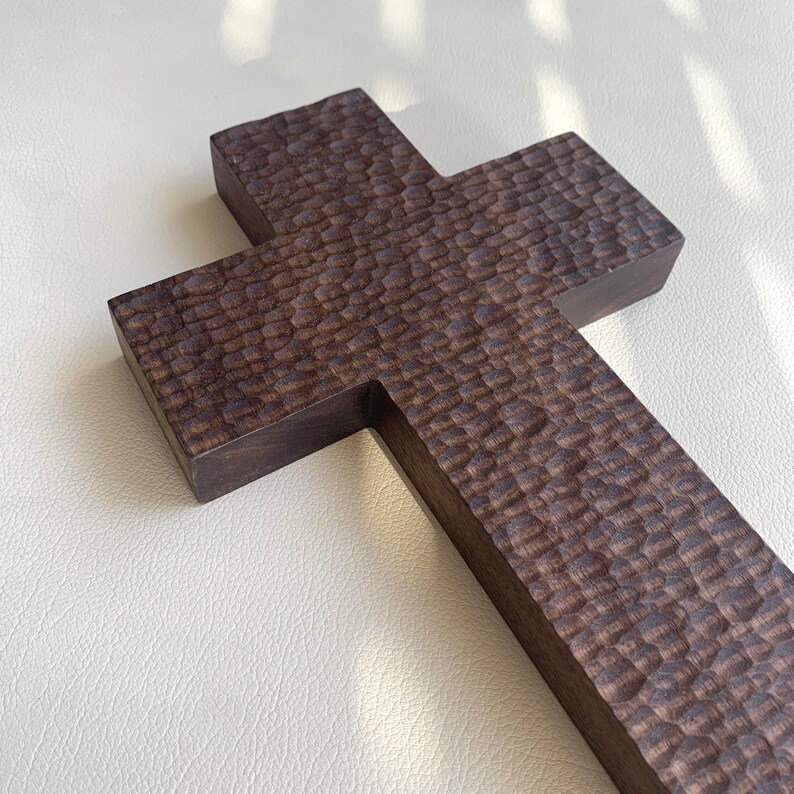 Handmade Wood Cross Wall Hanging Wood Cross Carved Wood Wall Etsy