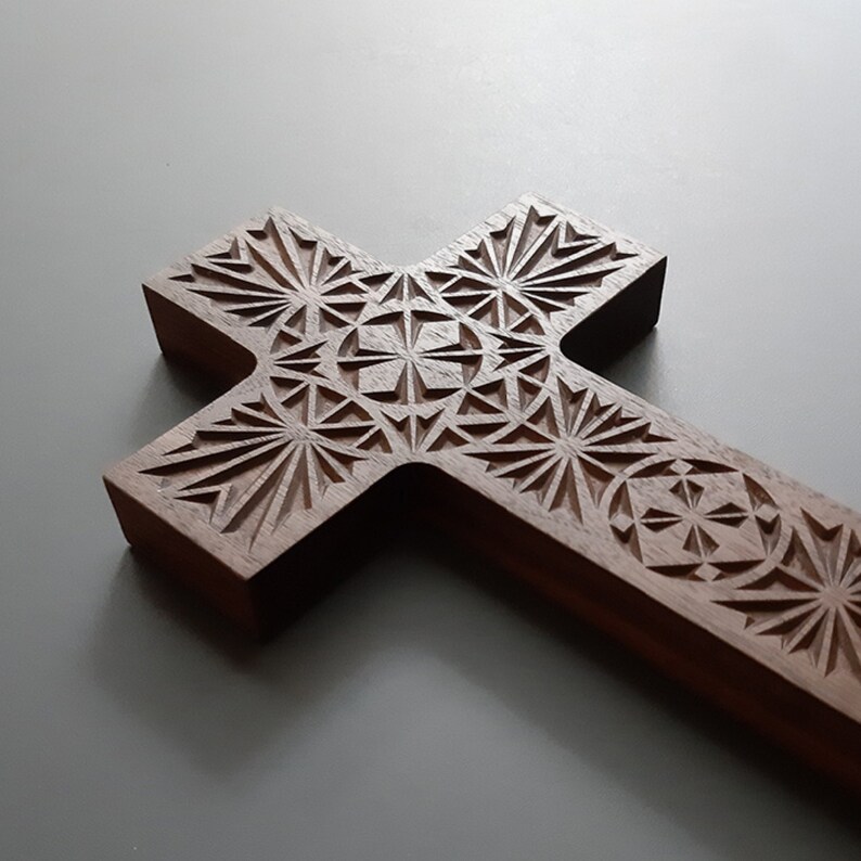 Handmade Wood Cross Wall Hanging Wood Cross Carved Wood Wall Etsy