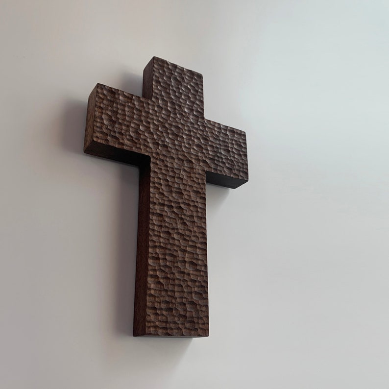 Handmade Wood Cross Wall Hanging Wood Cross Carved Wood Wall Etsy