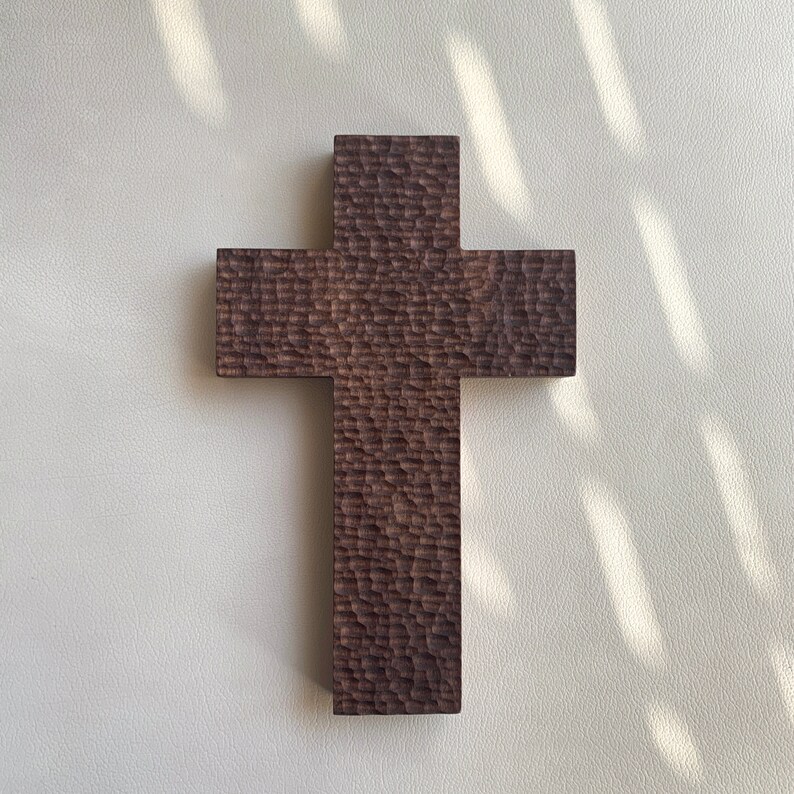 Handmade Wood Cross Wall Hanging Wood Cross Carved Wood Wall Etsy