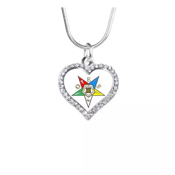Order of the Eastern Star Heart Shaped Necklace