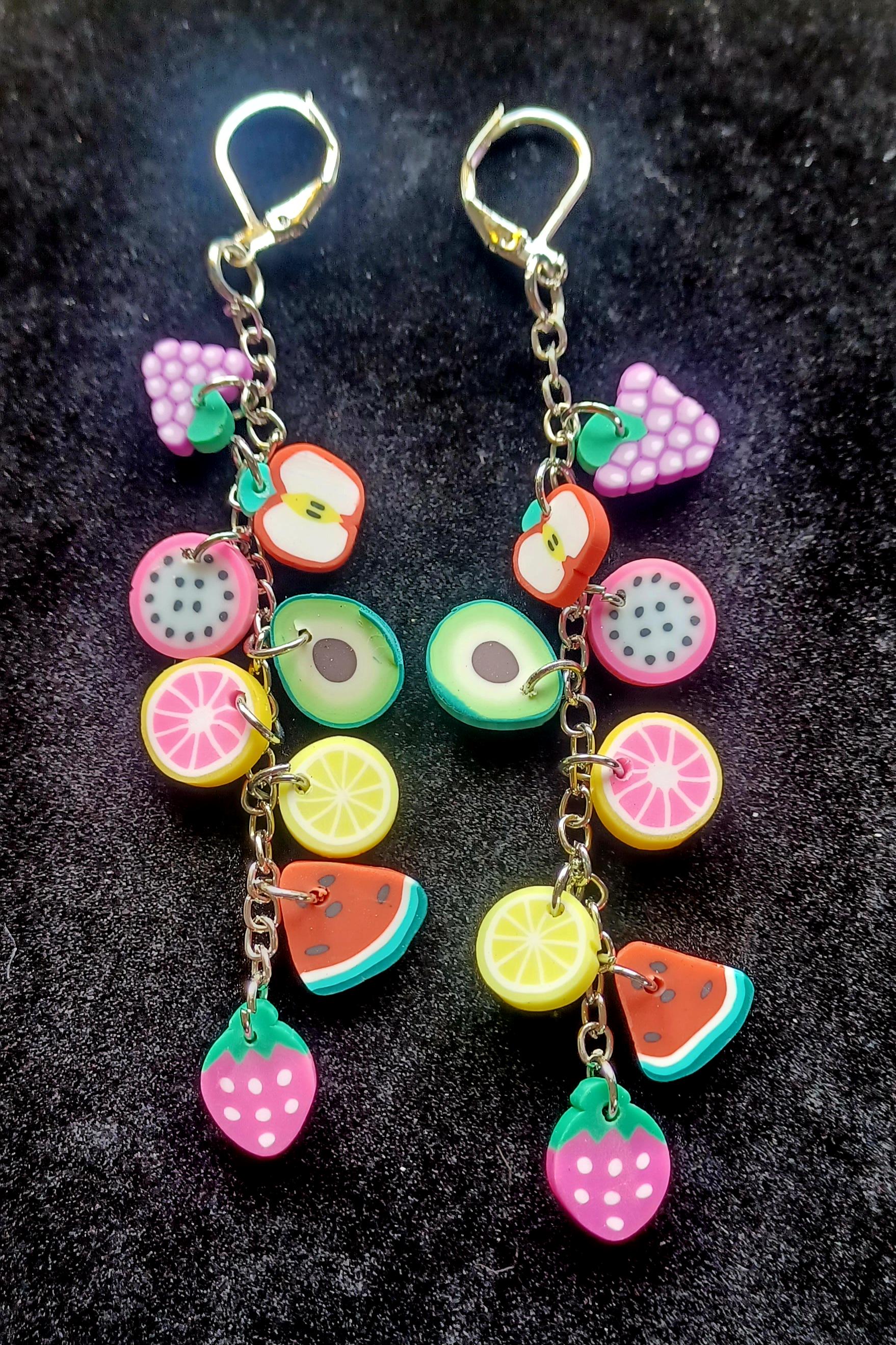 Fruit earrings long dangle