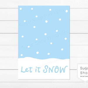 Let it Snow Printable Cookie Cards / 3.5 x 5 inch
