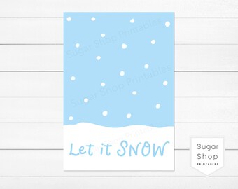 Let it Snow Printable Cookie Cards / 3.5 x 5 inch