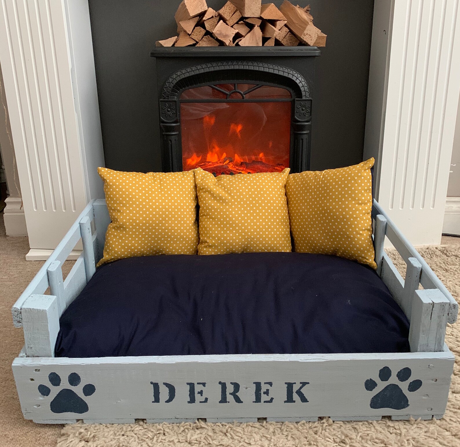 Personalised dog bed / crate pet bed Etsy
