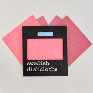 10 Red Rose Pack Swedish Dishcloth Cellulose Sponge Cloths  Eco-Friendly No Odor Reusable Cleaning Cloths for Kitchen - Absorbent Dish Cloth