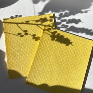 100 YellowSwedish Dishcloth Cellulose Sponge Cloths   Eco-Friendly  Reusable Sweden Dish Cloth -  Dish Cloth Sweden dishcloth