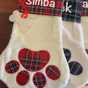 Personalised Christmas Stockings: Pet & Family Embroidered stockings, Xmas Decor, fast delivery, Australian made, Paw Stockings, decorations bild 5