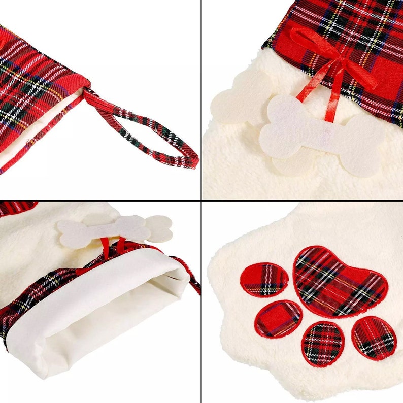 Personalised Christmas Stockings: Pet & Family Embroidered stockings, Xmas Decor, fast delivery, Australian made, Paw Stockings, decorations bild 2