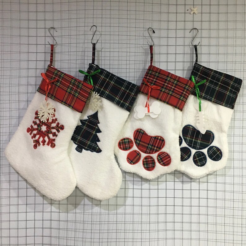 Personalised Christmas Stockings: Pet & Family Embroidered stockings, Xmas Decor, fast delivery, Australian made, Paw Stockings, decorations bild 9