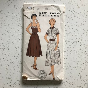 1940s Sundress and Bolero Sewing Pattern - NEW YORK PATTERNS - Pin Up Style