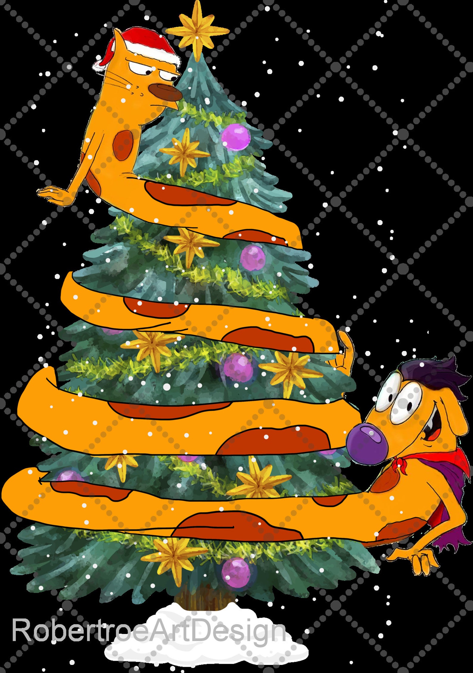 CatDog Christmas Tree Christmas Tree Decorate Christmas Etsy