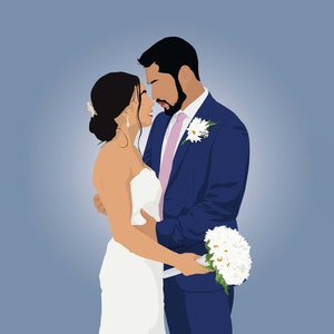 PREMIUM Niestandardowy cyfrowy portret bez twarzy z kreskówki, prezent świąteczny, sztuka wektorowa, niestandardowa sztuka cyfrowa, spersonalizowany portret, niestandardowa rodzina
