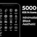 5000+ Minimal Black iPhone IOS 14 App Icons Pack | White Icon Aesthetic Black Background | Social Media Phone IOS14 | Home Screen Widget 