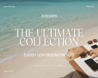 5,000 Lightroom Presets Bundle, Minimal Film Filters for Instagram, Warm Neutral Presets for Creators, Aesthetic Lifestyle Photo Presets