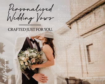 Personalized Wedding Vows | Custom-Made Marriage Ceremony Vows | Wedding Day Ideas | Renew Vows for Anniversary | Minimalist Digital Gift