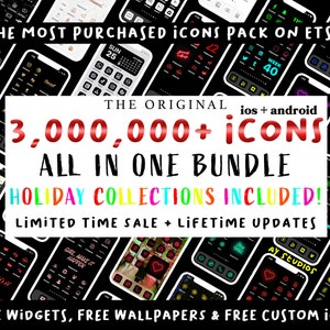 MEGA ALL in ONE Bundle | Festive Season | Personalized Homescreen App Covers | iPhone + Android | IOS17 + iOS15 Icon Covers | All Aesthetics