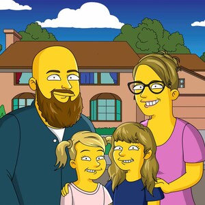 Yellow Custom Portrait - Caricature family portrait - Yellow portrait - Cartoon portrait - Yellow character portrait - Anniversary gift