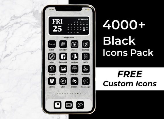 4000 Black Iphone Ios 14 App Icons Pack White Icon Etsy 4000 Black Iphone Ios 14 App Icons Pack White Icon Etsy