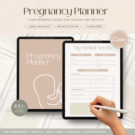 Pregnancy Planner | Week-by-Week Journal, Self Care Financial Tracker | Bump to Baby Organizer & Keepsake | Maternity Planner