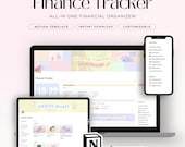 Personal Finance Notion Template | Budget Tracker & Expense Log | Notion Financial Planning Dashboard | All in One Money Tracker