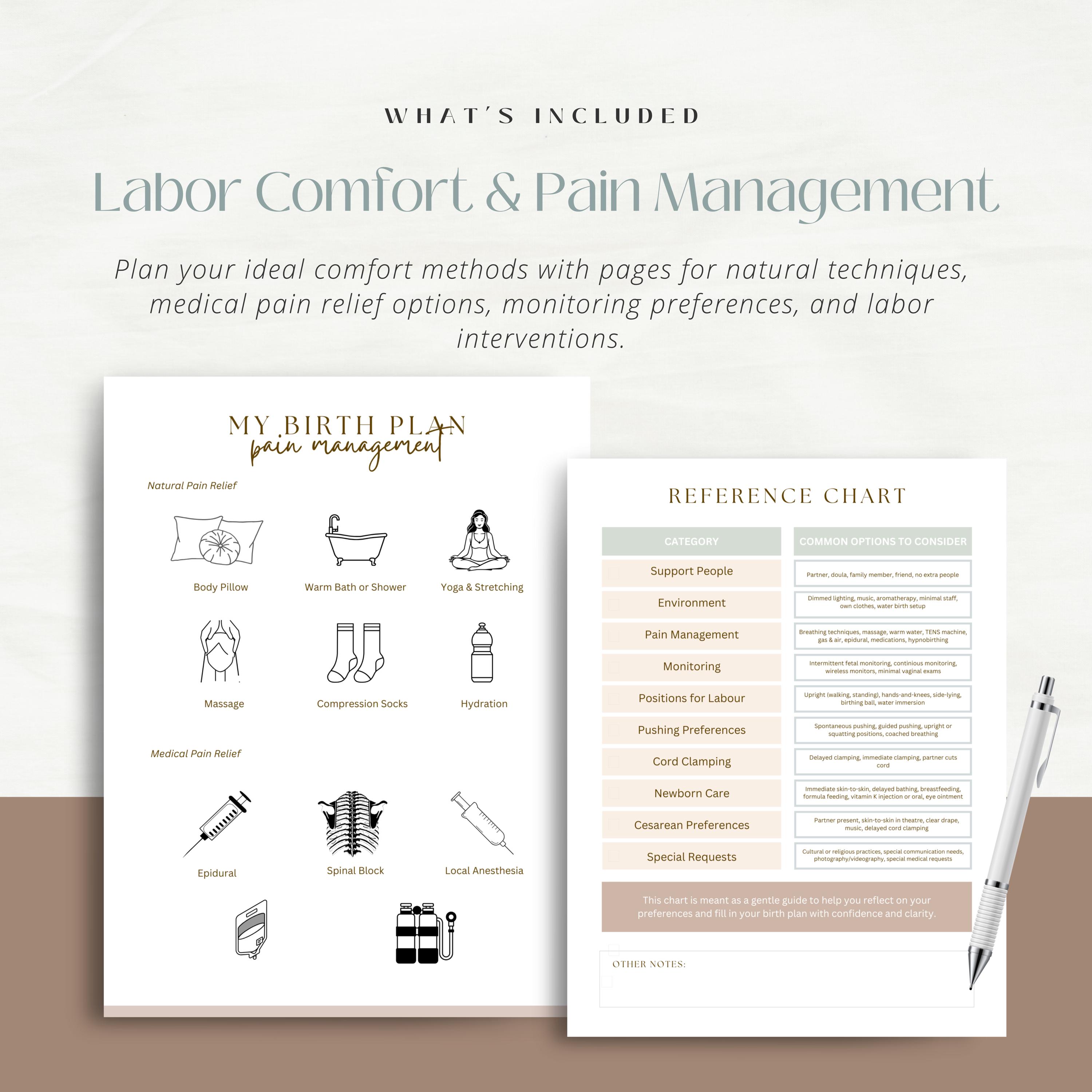 Laboe Workbook Birth Plan Template Printable, Birth Planner Workbook, Pregnancy ...