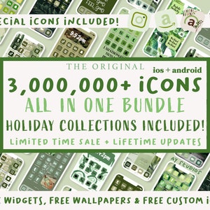 MEGA ALL in ONE Bundle | Festive Season | Personalized Homescreen App Covers | iPhone + Android | IOS17 + iOS15 Icon Covers | All Aesthetics
