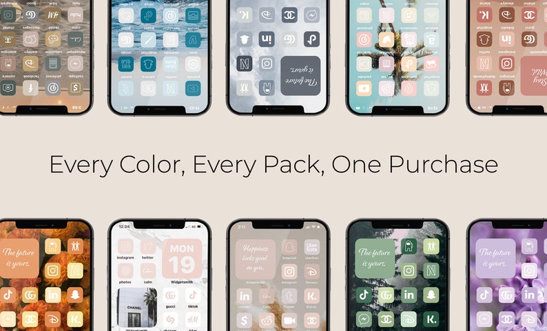 3,000,000 High Resolution iOS Icons Pack Mega Bundle iPhone IOS 16 App Aesthetic IOS14 Phone Home Screen Widget zdjęcie 3