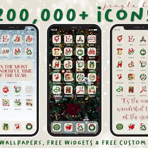 CHRISTMAS MEGA Bundle | Festive Season | Personalized Homescreen App Covers | iPhone + Android | IOS17 + iOS15 Icon Covers | Xmas Holidays