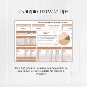 May include: A computer screen displaying a budget template for the month of December. The template includes sections for income, expenses, and bills. The template also includes a pie chart showing the breakdown of expenses. The text "Choose preferred currency by writing here the symbol (e.g. &euro;) or ISO code (e.g. kr). This will automatically change it for the entire sheet." is displayed on the screen.
