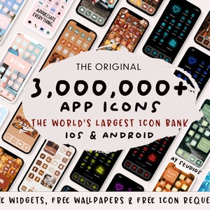 3 MILLION - All In One iOS Icons Pack Mega Bundle | iPhone iOS 17 App Aesthetic | Free Custom Icons | IOS17 Phone Home Screen Widget