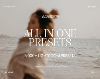 5,000 Lightroom Presets Pack, Vintage Rustic Filters for Instagram, Moody Boho Aesthetic Presets, Earthy Warm Photo Presets for Instagram