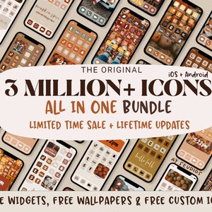 3,000,000+ Fall iOS 17 Icons Pack Mega Bundle | iPhone IOS 16 App Aesthetic | Free Custom Icons | IOS16 Phone Home Screen Widget | Android