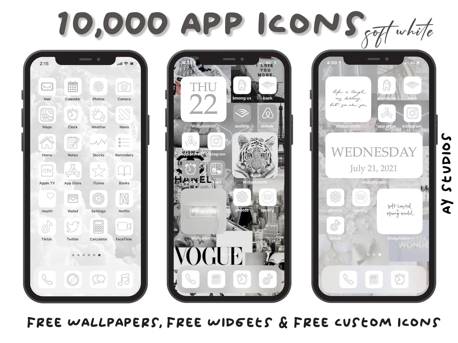 10000 Soft White Iphone IOS 14 App Icons Pack Icon Etsy