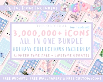 MEGA ALL in ONE Bundle | Festive Season | Personalized Homescreen App Covers | iPhone + Android | IOS17 + iOS15 Icon Covers | All Aesthetics