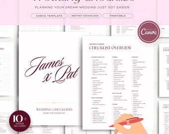 Wedding Checklist Planner, Wedding Planning Template, Wedding Day Timeline, Bridal Planner Printable, Wedding Organizer, Event Planning
