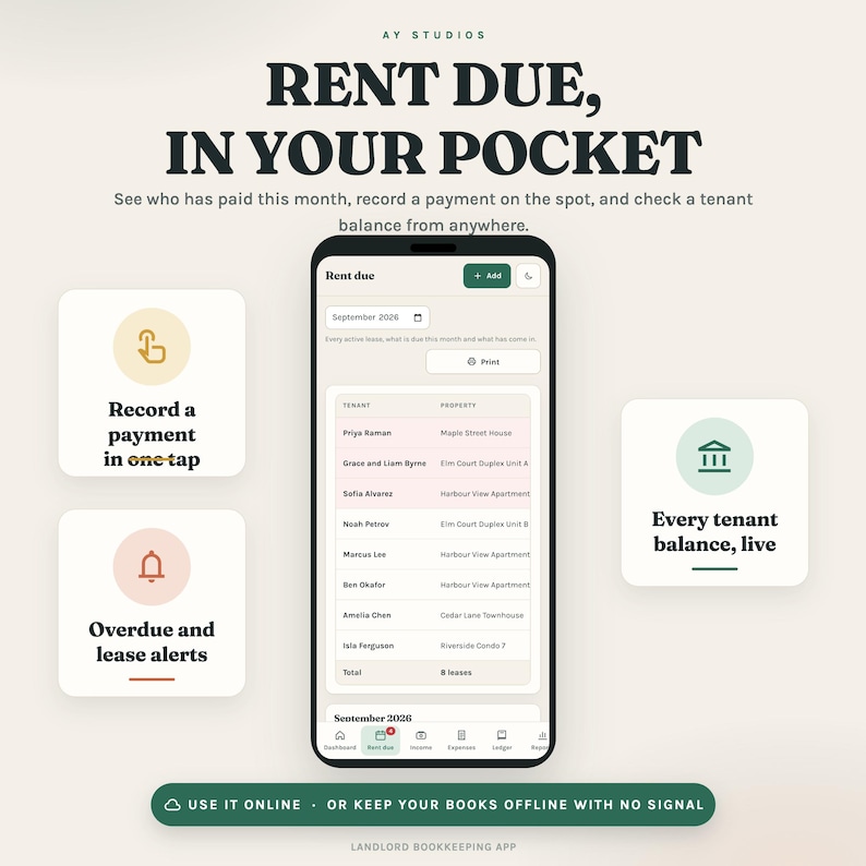 Phone focus: rent due in your pocket