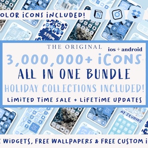 MEGA ALL in ONE Bundle | Festive Season | Personalized Homescreen App Covers | iPhone + Android | IOS17 + iOS15 Icon Covers | All Aesthetics