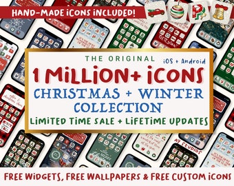 CHRISTMAS MEGA Bundle | Festive Season | Personalized Homescreen App Covers | iPhone + Android | IOS17 + iOS15 Icon Covers | Xmas Holidays