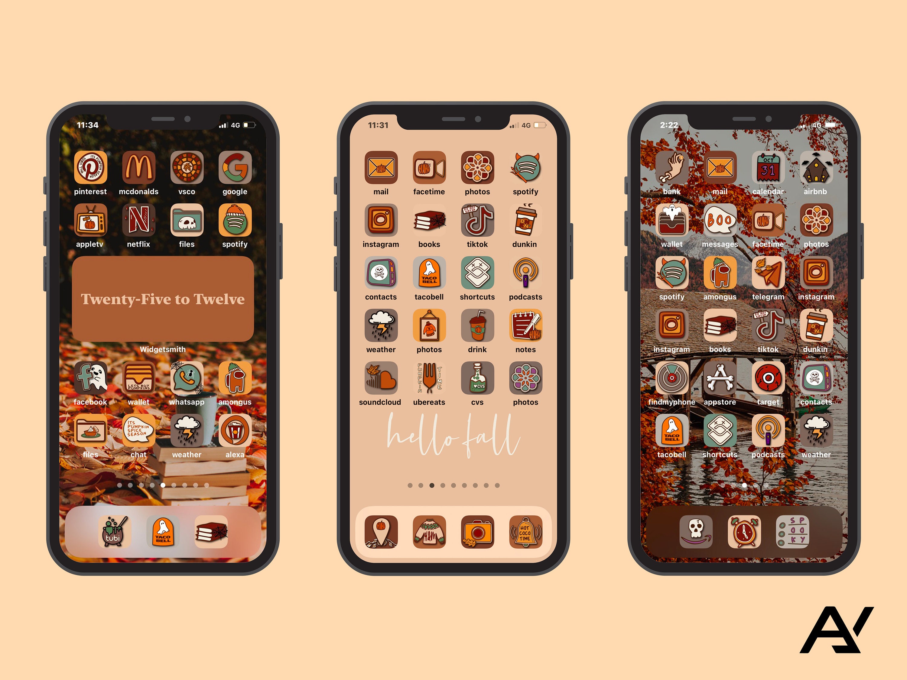 Fall & Halloween App Icons | iPhone App Icons | Ios 17 Autumn Aesthetic ...