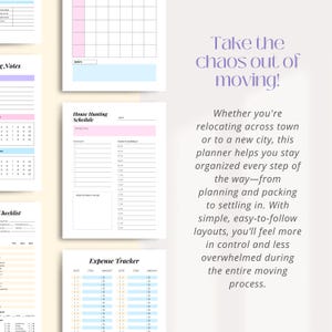 Moving Planner | Printable Relocation Organizer | Budget, Packing ...