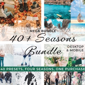 40+ MEGA Seasons Lightroom Presets Bundle | Mobile and Desktop | Adobe Lightroom | Instagram Blogger | Photo Edit Filters | XMP DNG