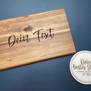 Holzbrettchen personalisiert - Geschenk, Schneidebrett, Frühstücksbrett