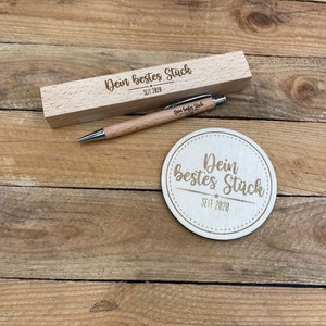 engraved wooden ballpoint pen personalized - gift