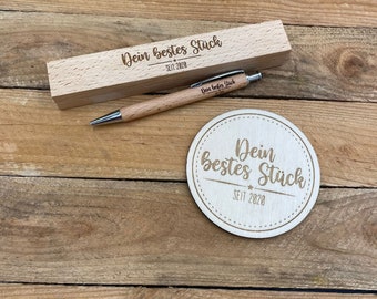 Prio-Versand gravierter Holzkugelschreiber personalisiert - Geschenk
